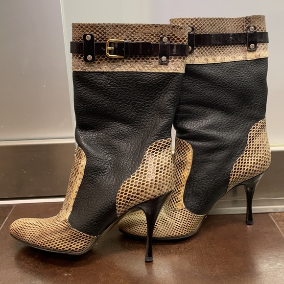 Dolce & Gabbana lizard and leather boots - Picture 4 of 4